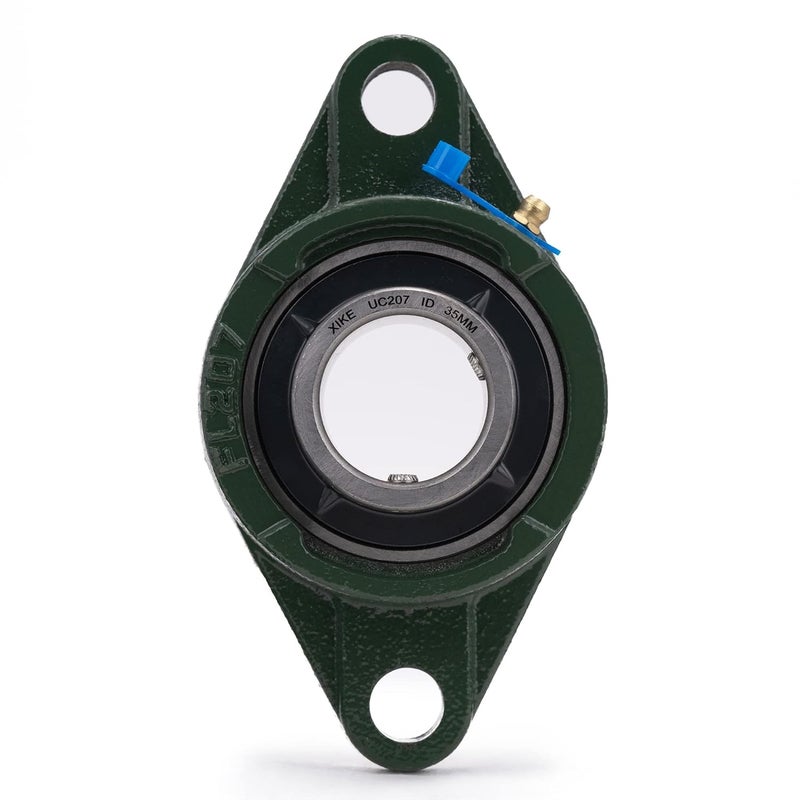 Xike 2 Pcs UCFL207 Bore 35 mm Pillow Block Flange Mounted Ball Bearings, Solid Cast Iron Base and Self Aligning Chrome Steel Sealed Bearings. - Image 3